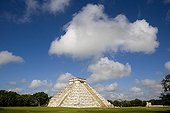 Overall picture on the ruins of a Maya pyramid Mexico ; Chichen Itza, Province of Yucatan.