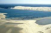 Sandbanc of Arguin and Pyla dune in basin of Archachon