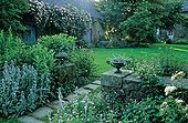 House and small wall in La Pellerine garden France