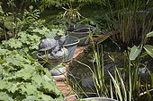 Turtle garden fountain at Jardin de Chantal et Alain