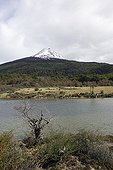 Snow-covered Condor Peak Tierra de Fuego Argentina 