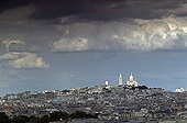 Overview of the quarter of Sacré-Coeur Paris France ; Place : Butte Montmartre