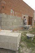 Construction site with hemp insulation France