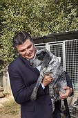 David Douillet visiting A.S.P.C.A shelter of Plaisir ; Open day