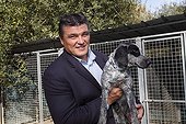 David Douillet visiting A.S.P.C.A shelter of Plaisir ; Open day