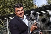 David Douillet visiting A.S.P.C.A shelter of Plaisir ; Open day