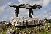 Dolmen of Poulnabrone on the tray of Burren in Ireland