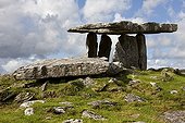 Dolmen of Poulnabrone on the tray of Burren in Ireland