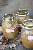 Jars with with apple sauce