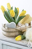 Fragrant fantasies serie: Tulips in wooden basket