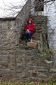 Little Red Riding Hood on a staircase Britain France
