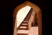 Stairwell of the observatory Jantar Mantar Jaipur India ; Jantar Mantar. The maharaja Jai Singh II decided to built this astronomical observatory (1728-1733) with giants instruments in order to change the calendar.