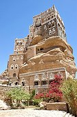 The Palace of the Rock-Dhar Al Hajjar Yemen ; Near Sana'a, the valley of Wadi Dhar is famous for the palace of the imam Yahya, built on a roc at the begiining of the XXe century.