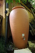 Recovery of rain water in a garden France 
