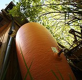 Recovery of rain water in a garden France 