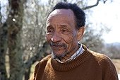 Portrait of Pierre Rabhi home Ardeche France  ; Pierre Rabhi is a farmer, philosopher, writer and thinker French of Algerian origin, who invented the concept of "Oasis in all places." 