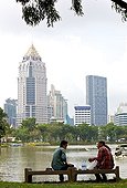 Picnic in the Park at Lumpini Bangkok Thailand 