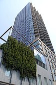 Vertical garden in New York City  USA