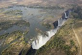 Aerial view of Victoria Falls Zimbabwe / Zambia