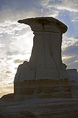 Hoodoo - Badlands Alberta Canada  ; This erosion resulted in the discovery of many dinosaur skeletons, making this region one of the world's largest fossil sites of these species
