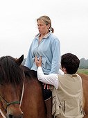 Yoga Pony bareback - France ; work of breathing and stretching