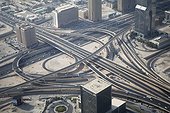 Exchanger motorway - Dubai United Arab Emirates ; Photograph taken in the tallest tower in the world Burj Khalifa calling and place named At the Top