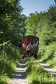Travel Trailer drawn by draft horses - France 