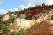 Old ochre quarry at Colorado de Rustrel in Provence - France