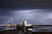 Degradation stormy night on the Fort Louvois - France ; Many storms have succeeded on the night of 7 to 8 May 2015 at Fort Louvois.