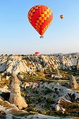 Turkey. Ballooning in Cappadocia. Every morning or so, around one hundred balloons are taking off near Goreme for one hour flight upon the best places of Cappadocia.