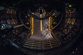 Shooting at the stars - Laser fired inside the UT4 tower at the ESO?s observatory of Paranal