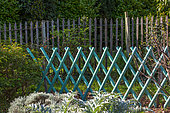 Wooden fences in a garden, Provence, France