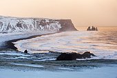 Dyrholaey beach at sunset, Iceland