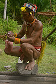 Hieroscopy in the viscera of a chicken. Sikere, Mentawai, Siberut, Indonesia