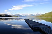 Pier on the Lake Mc Donald, Glacier National Park, Montana, USA