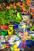 Sowing table, Vegetable garden, Provence, France