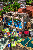 Sowing table, Vegetable garden, Provence, France