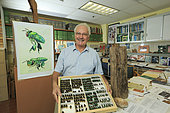 Portrait of David Roubik, biologist specializing in the stingless bee, the Africanized bee and pollination at the Smithsonian Tropical Research Institute, Panama. The tropical world of stingless bees