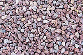 Mulching in Pouzzolane (volcanic rock), Pas de Calais, France