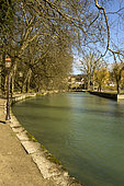Village of Bèze and source of the Bèze, Burgundy, France