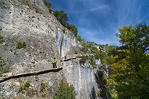 Via Ferrata, Escabas River, Priego, Ruta del Mimbre, Cuenca, Castilla - La Mancha, Spain, Europe