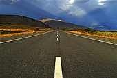 Sunset on the highway RP11, El Calafate, Patagonia, Argentina