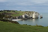 Aval Cliff in Etretat, Normandy, France
