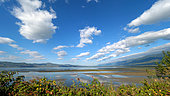 Lake Kerkini landscape from the East dike in autumn, Greece