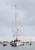 Arrival in Lorient (city of sailing) of the schooner Tara, after 2 years of expedition to the Pacific to study corals (October 27, 2018), France