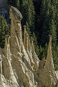 Hoodoo rock in South Tyrol, Platten, near Brunico, Tyrol, Italy