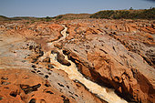 Betsiboka River Great Northwest Fast River Carrying Laterite and Flush Rocks in the Dry Season, Northwest Madagascar
