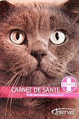 Cover of a health and vaccination booklet for cats