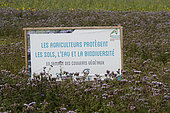 Panneau d'information des agriculteurs dans les Côtes-d'Armor, Bretagne, France