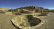 Chetro Ketl ancestral Pueblan great house, located in Chaco Canyon Cultral Park, New Mexico.